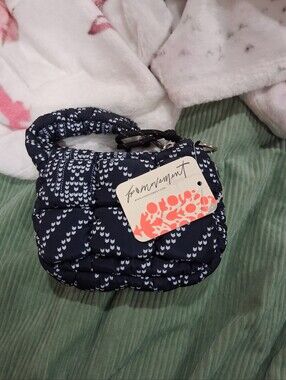 FP Movement by Free People Navy Printed Quilted Mini Bag with White Pattern